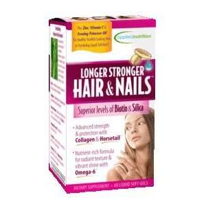  Applied Nutrition Longer Stronger Hair & Nails 60 Softgels 