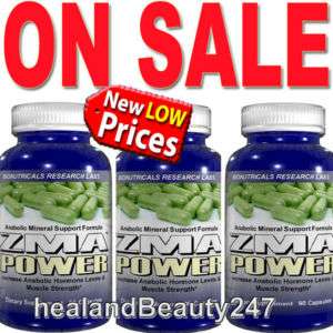 3X ZMA Power 180 Caps  Anabolic Mineral Support Formula  