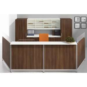  Reception Desk U Workstation with Storage, 111 x 162 