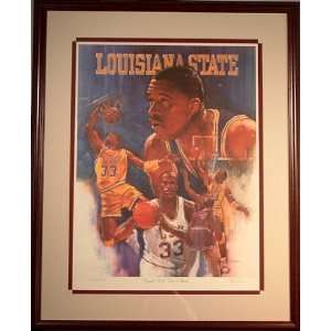 Shaquille ONeal Autographed Litho   Autographed NBA Art:  