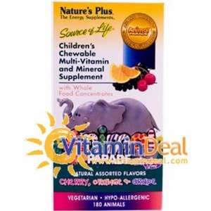  Animal Parade Assorted, 180 Chewables, From Natures Plus 