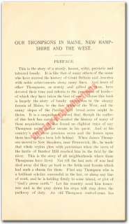 THOMPSON Family Name {1907} Tree History Genealogy Biography ~ Book on 