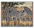 three zebra group wildlife tapestry throw afghan expedited shipping 