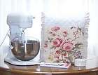 white quilted kitchen aid mixer cover jacket cottage chic pink