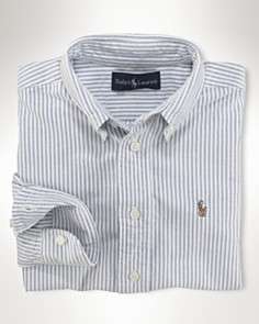 Ralph Lauren Childrenswear Boys Stripe Oxford Shirt   Sizes 8 20