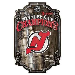  NHL New Jersey Devils Sign   Wood Champions Style Sports 