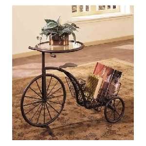  Rustic Tricycle end table with magazine rack