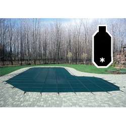 18.5x36.5 GREEN MESH GRECIAN Pool Safety Cover w/CES  