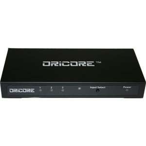  Oricore 3x1 3 Port HDMI Switch w/ Cable Electronics