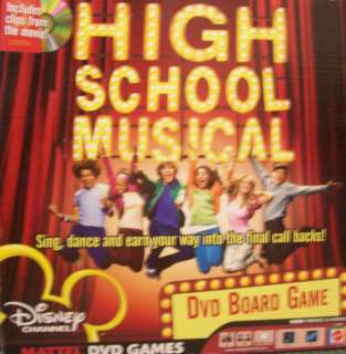 MIB~ Disney Channels High School Musical DVD Board Game Mattel 