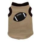 Hip Doggie Football Dog Sweater Vest in Tan   Size: Large