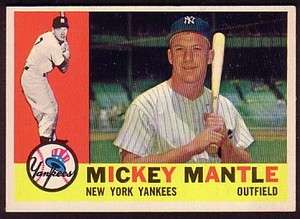 1960 TOPPS MICKEY MANTLE CARD NO:350 NEAR MINT  