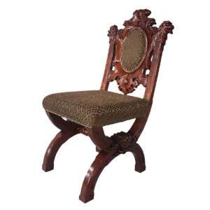  Sir Raleigh Hand Carved Medieval Dining Chair: Furniture 