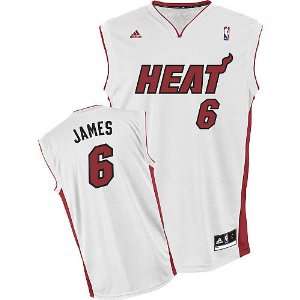  LeBron James Miami Heat White Youth Replica Adidas NBA Jersey 