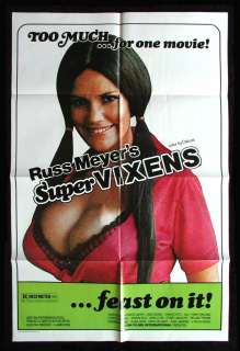 SUPER VIXENS * 1SH ORIG MOVIE POSTER 1975 RUSS MEYER  