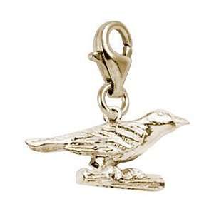   Charms Oriole Charm with Lobster Clasp, 14k Yellow Gold Jewelry