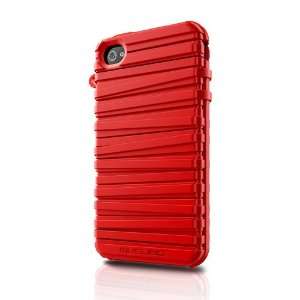  Musubo Rubber Band TPU Case for iPhone 4 & 4S   Red: Cell 