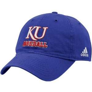   Kansas Jayhawks Royal Blue Adjustable Baseball Hat: Sports & Outdoors