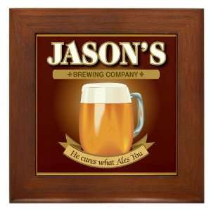 Jasons Brewing Company Humor Framed Tile by   