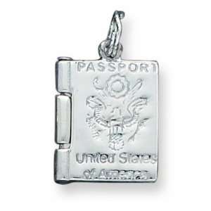 Sterling Silver Passport Charm Jewelry