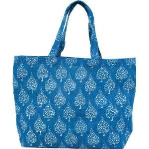  Rockflowerpaper Crete Blue Jute Tote Bag