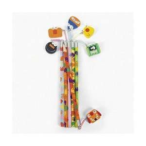  HANDPRINT PENCIL WITH FUNNY FACE DANGLER (6 PIECES) Toys & Games