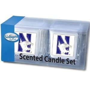  College Candle Set (2)   Northwestern Wildcats: Sports 