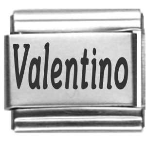 Valentino Laser Name Italian Charm Link Jewelry