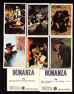 1974 German BONANZA TV Series Cards/Stickers $2.00 each  