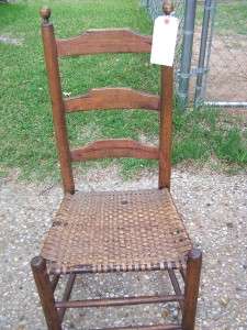 Antique Early Chair Chairs Furniture Ladder Back Vintage House Decor 