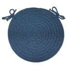 Rhody Rug TA 12 15Pad Tapestry Sailor Blue 15 in. Braided Chair Pad