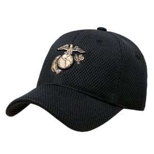  Air Mesh military logo baseball cap Marines Cap, Black 