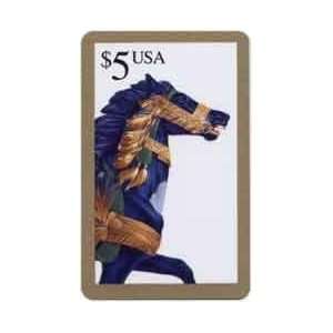 Collectible Phone Card $5. Carousel Horse 1995 U.S. Postal Service 