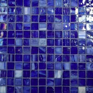  Royal Blue 1 x 1 Blue Pool Glossy & Iridescent Glass Tile 