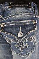 Womens ROCK REVIVAL Boot Cut Jeans SORA B2 with CUTE CRYSTALS  