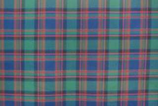 Green Red Scottish Cotton Plaid Drape Upholstery Fabric  