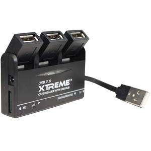 Xtreme 3 Port USB Hub w/ Multi Card Reader SD SDHC M2  