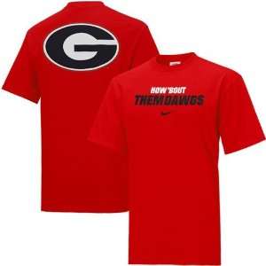 Nike Georgia Bulldogs Red Rush the Field T shirt:  Sports 