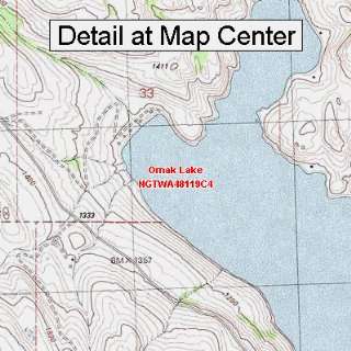  USGS Topographic Quadrangle Map   Omak Lake, Washington 