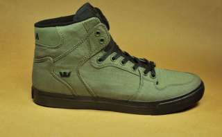 SUPRA Vaider Surplus Canvas Olive Black Fashion Sneakers Shoes High 