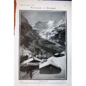  1906 Grindelwald Switzerland Mountains House Snow Alps 