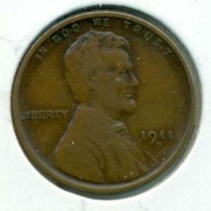 1911 D LINCOLN WHEAT CENT   VERY FINE  