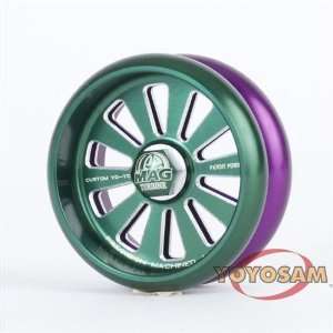   : Custom Products MAG Turbine Yo Yo   Green and Purple: Toys & Games