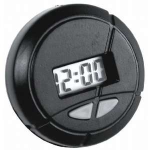   Round Clock Mounts Anywhere with Hook and Loop Tape 