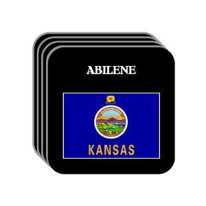 US State Flag   ABILENE, Kansas (KS) Set of 4 Mini Mousepad Coasters