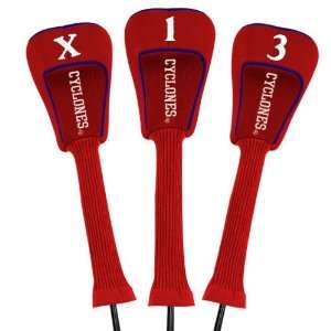   State Cyclones Red Three Pack Golf Club Headcovers