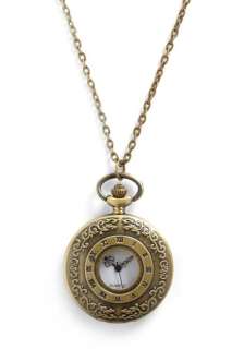   Time Necklace   Casual, Vintage Inspired, Gold, White, Solid, Chain