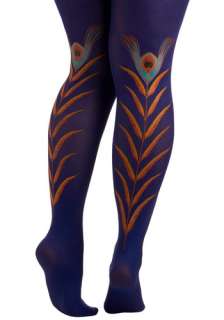  Feather Tights   Plus Size  Mod Retro Vintage Tights  ModCloth