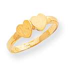 goldia 14k Gold Double Heart .02ct Diamond Toe Ring