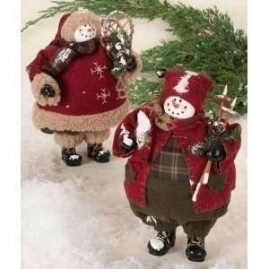  Pack of 4 Happy Holidays Jolly Snowman In Red Christmas 